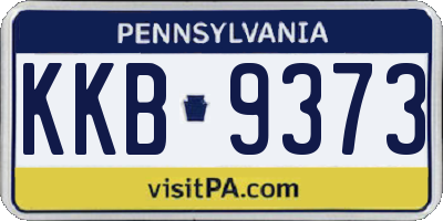 PA license plate KKB9373