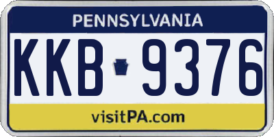 PA license plate KKB9376