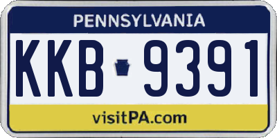 PA license plate KKB9391