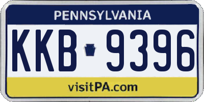 PA license plate KKB9396