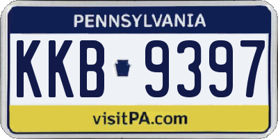 PA license plate KKB9397