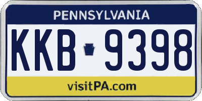 PA license plate KKB9398