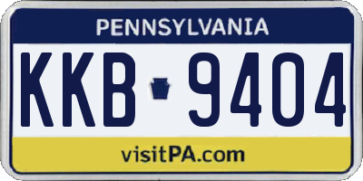 PA license plate KKB9404