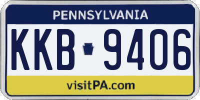 PA license plate KKB9406