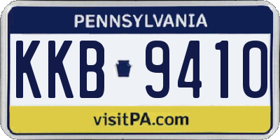 PA license plate KKB9410