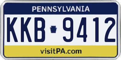 PA license plate KKB9412