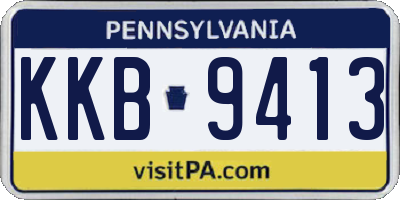 PA license plate KKB9413