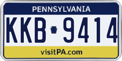PA license plate KKB9414