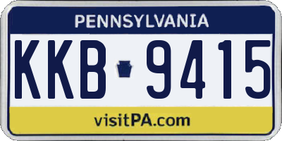 PA license plate KKB9415