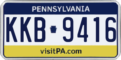 PA license plate KKB9416