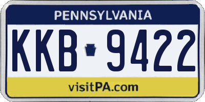 PA license plate KKB9422