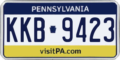PA license plate KKB9423