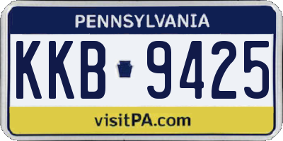 PA license plate KKB9425