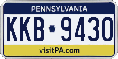 PA license plate KKB9430