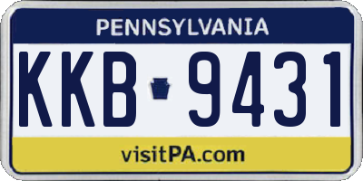 PA license plate KKB9431
