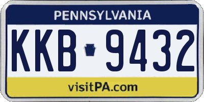 PA license plate KKB9432