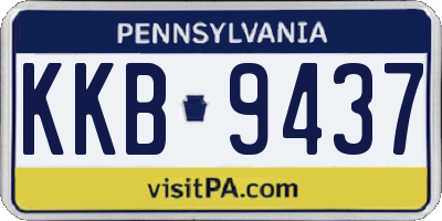 PA license plate KKB9437