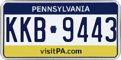 PA license plate KKB9443
