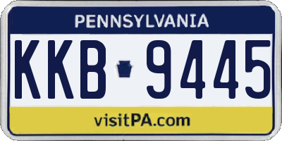 PA license plate KKB9445