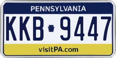 PA license plate KKB9447