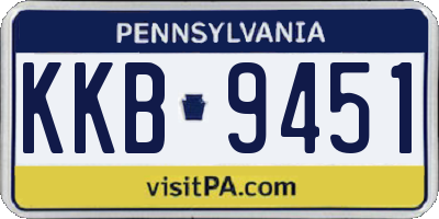 PA license plate KKB9451