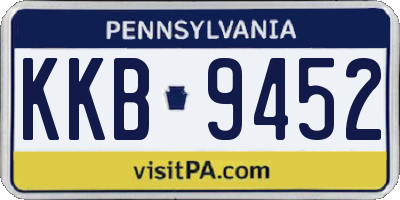 PA license plate KKB9452