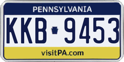 PA license plate KKB9453