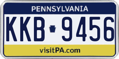 PA license plate KKB9456