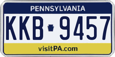 PA license plate KKB9457