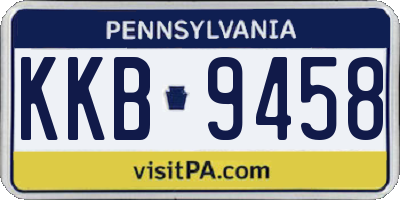 PA license plate KKB9458