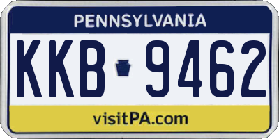 PA license plate KKB9462