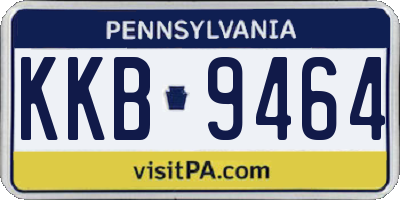 PA license plate KKB9464