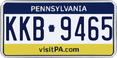 PA license plate KKB9465