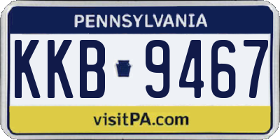 PA license plate KKB9467