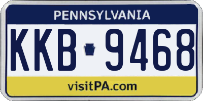 PA license plate KKB9468