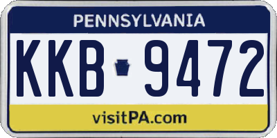 PA license plate KKB9472