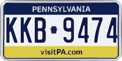 PA license plate KKB9474