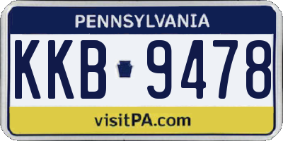 PA license plate KKB9478