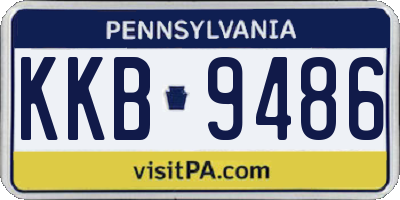PA license plate KKB9486