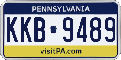PA license plate KKB9489