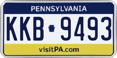 PA license plate KKB9493