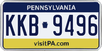 PA license plate KKB9496