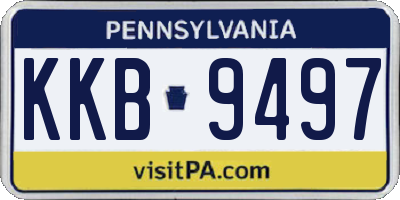 PA license plate KKB9497