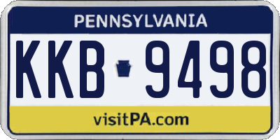 PA license plate KKB9498