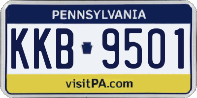 PA license plate KKB9501