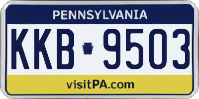 PA license plate KKB9503