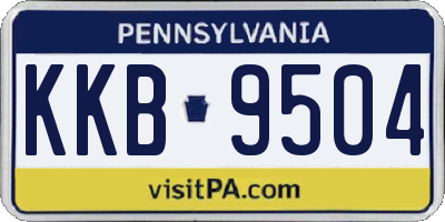 PA license plate KKB9504