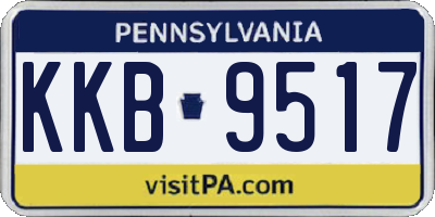 PA license plate KKB9517
