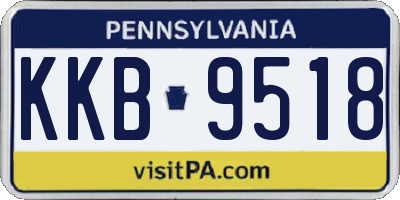PA license plate KKB9518