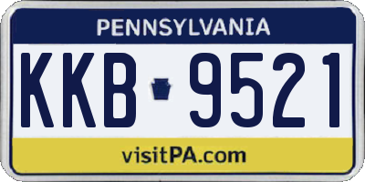 PA license plate KKB9521